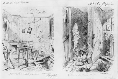 Album of the Siege of Paris, Maison Caillot rue de la Procession, Chaussee du Maine by Gustave Dore